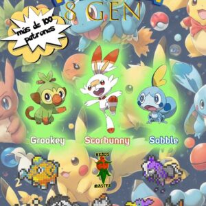 Pokemon Generación 8 (100 patrones)